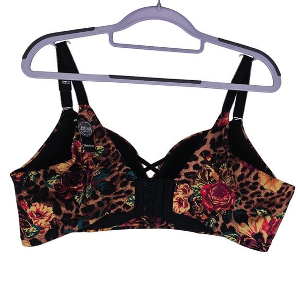 Torrid Wire Free Push-Up Animalistic Floral Women's Bra 40D NWT - Picture 3 of 6